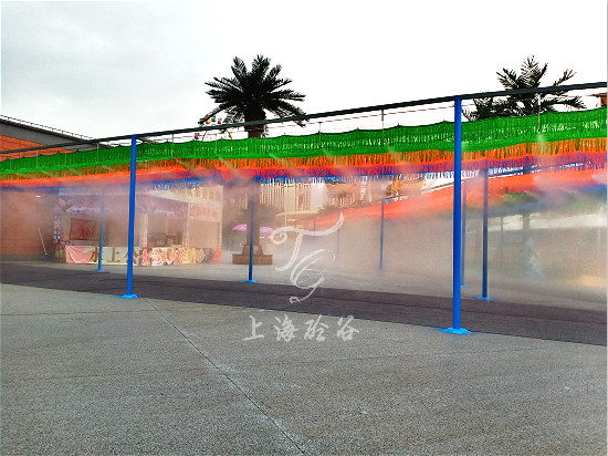 衢州儿童乐园喷雾降温设备施工现场